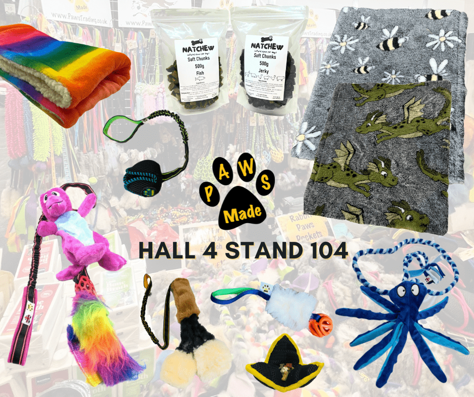 Visit Us at Crufts: Paws Made Toys, Natchew Treats, Vet Bed & Cool Shades