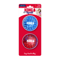 	  KONG Squeezz Geodz 2-pk Assorted Colours Lg Squeaky Ball - PSZ1E