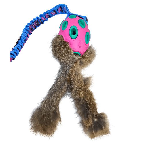 NEW Paws Made Bungee Duratoy Rugby Ball With Sheep Rabbit or Faux