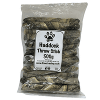 100% Fish Haddock Throw Stick Long Lasting Dog Chew Bar  500g