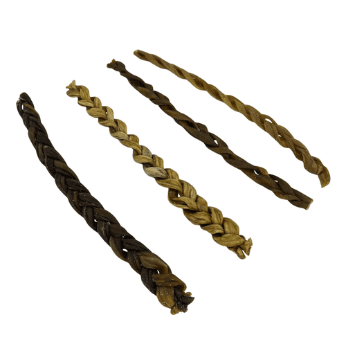 100% Natural Chews Braided Goat Dog Chew Stick 30cm - 4 Pieces