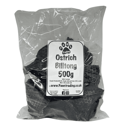 100% Ostrich Biltong Meat Dog Training Treat Chew Snappable