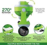 Anywhere Fan Portable Cordless Pet Dog Personal Desk Fan Quiet Crate office USB