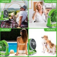 Anywhere Fan Portable Cordless Pet Dog Personal Desk Fan Quiet Crate office USB