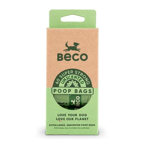 Beco Poop Bags, Unscented, 120 Rolls, Big, Strong and Leak-Proof