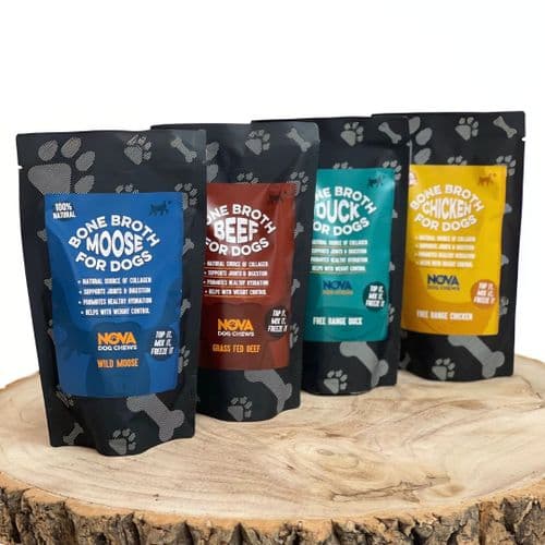 BONE BROTH 230ml Hydration Dogs Collagen - Multiple Flavours