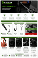 BOOTLOCK™ Car van Ventilation Vent Lock Car Van Secure