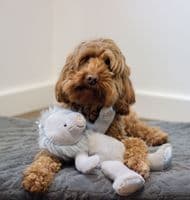 Cupid & Comet Christmas Silver Lion Dog Plush Toy