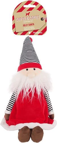 Cupid & Comet Festive Jolly Santa Dog Toy Soft & Cuddly Christmas 2021