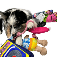 Dog Life 7 Soft Dog Toy Bundle Rope Squeaker Crinkle (BB) - AMAZING BUNDLE