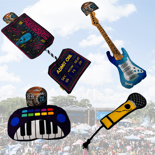 Dog Life Festival Music Rock star Toys Package (4 Toys)