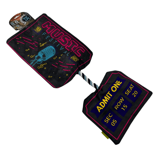 Dog Life Festival Ticket Crinkle Rope Dog Toy Music Festival