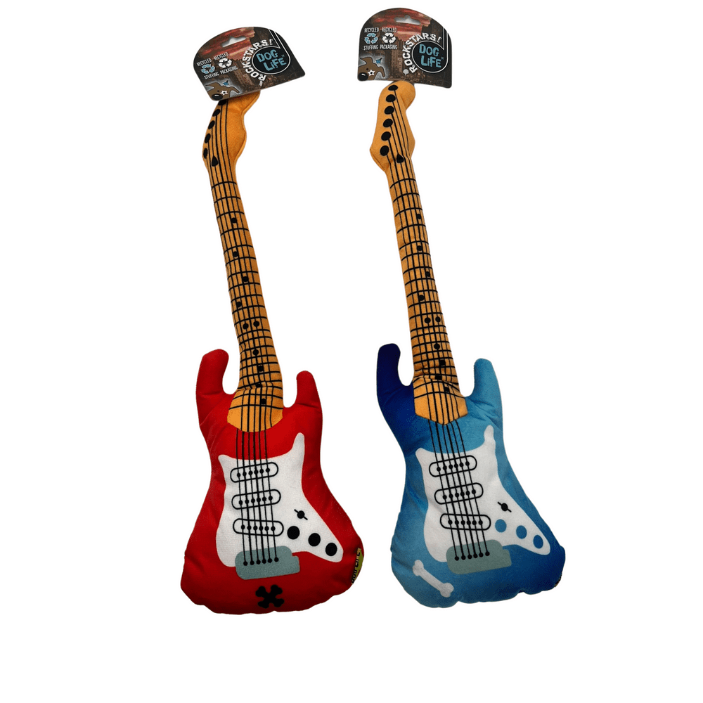 Dog Life Guitar Plush Squeaky Dog Toy Rockstars Pup Toy Festival