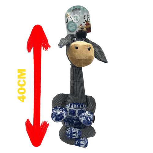 Dog Life Mindful Yoga Donkey - Large Plush Festive Dog Toy