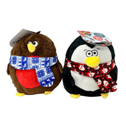 Dog Life Penguin / Robin Super Soft Christmas Plush Dog Toy