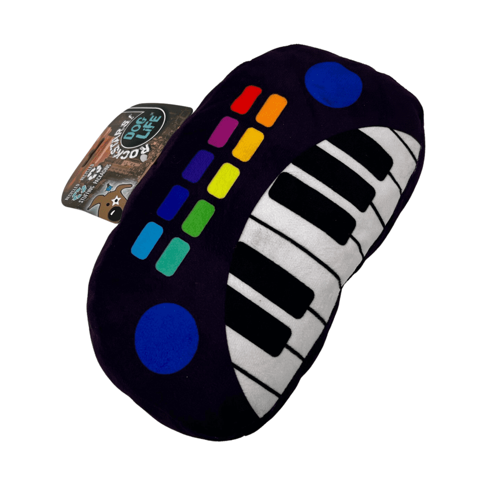 Cuddle Keyboard Dog Plush Toy Keyboard Rockstar Dog Life Soft Squeaky comfort cuddle ...