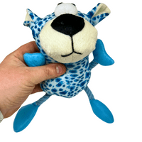 Dude Plush Leopard Print Soft Dog Toy With Rope Arms and Legs