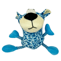 Dude Plush Leopard Print Soft Dog Toy With Rope Arms and Legs