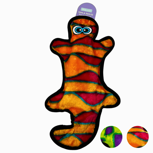 Gecko Soft and Canvas Bright Premium Squeaker Dog Toy