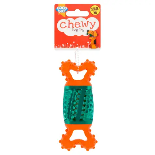 Gnaw Durable Chew Dog Toy with Giggle Sound Rubber Dental Core 15cm Good Boy