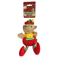 Good Boy Elfie Bod Plush Squeaky Christmas Dog Toy