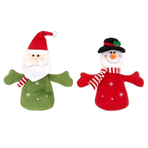 Good Boy HO HO Pawsley Singing Chums Snowman or Santa Plush Dog Toy