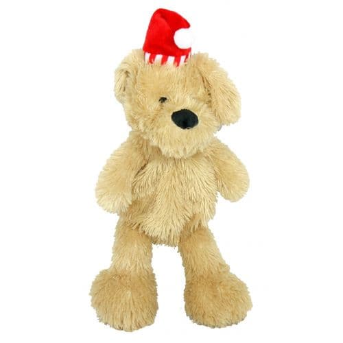 Good boy Large Festive Plush Raggy Dog Low stuffing Christmas toy