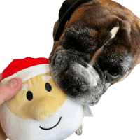 Good Boy  Santa Head Soft Plush Dog Toy Christmas Xmas Gift Pup '24