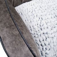 Grey luxury plush Dog pet bed sofa - Medium, Large