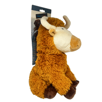 Highland Cow XL Plush Dog Toy Super Soft Squeaker 40cm Large Cute Hem and Boo