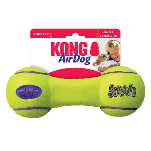 KONG AirDog Squeaker Dumbbell Dumbell Tennis Dog Fetch Toy 3 Sizes