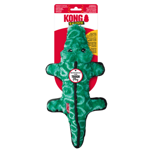 KONG Ballistic Alligator Md/Lg Plush Dog Toy - LAG16E
