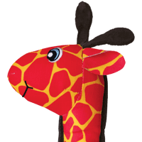 KONG  Ballistic Giraffe Md/Lg Plush Dog Toy - LGF12E