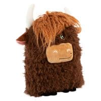 KONG Comfort Jumbo Highland Cow Assorted XL Plush Dog Toy With 3 Squeaker