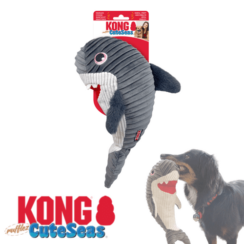 KONG Cuteseas Rufflez Shark Dog Toy Md/Lg EU