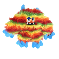 KONG Frizzle Reinforced Soft Dog Toy Play Shaggy Monster