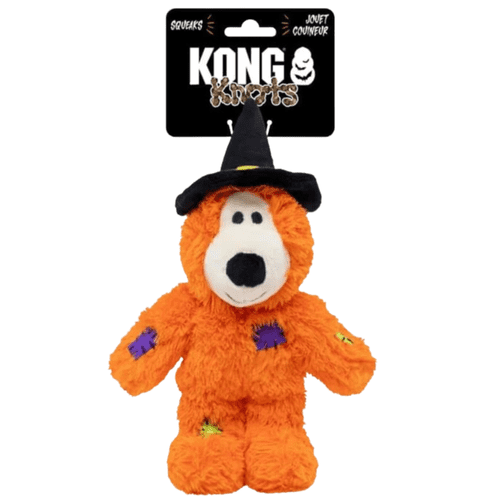 KONG Halloween Wild Knots Witch Bear Orange Small / Medium Rope Core Teddy 2026