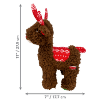 KONG Holiday '24 Sherps Reindeer Crackle Squeakle Dog Christmas Toy