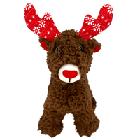 KONG Holiday '24 Sherps Reindeer Crackle Squeakle Dog Christmas Toy