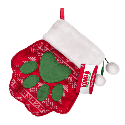 KONG Holiday Stocking Paw Large – Festive Paw-Shaped Stocking for Toys & Treats ’25