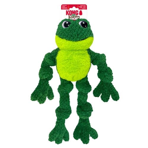 KONG Knots Frog Large/XL Dog Toy Plush Rope Skeleton Frog with Squeaker & Crackle