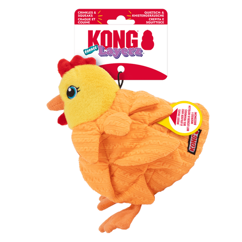 KONG Layerz Forage Hen Md EU Snuffle Treat Teddy Dog Toy - RGF27E