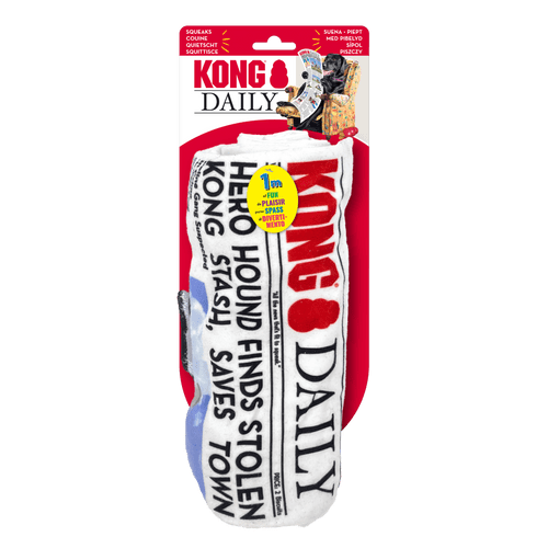KONG *NEW* Daily Newspaper Crinkle Squeaker 3 Foot Long