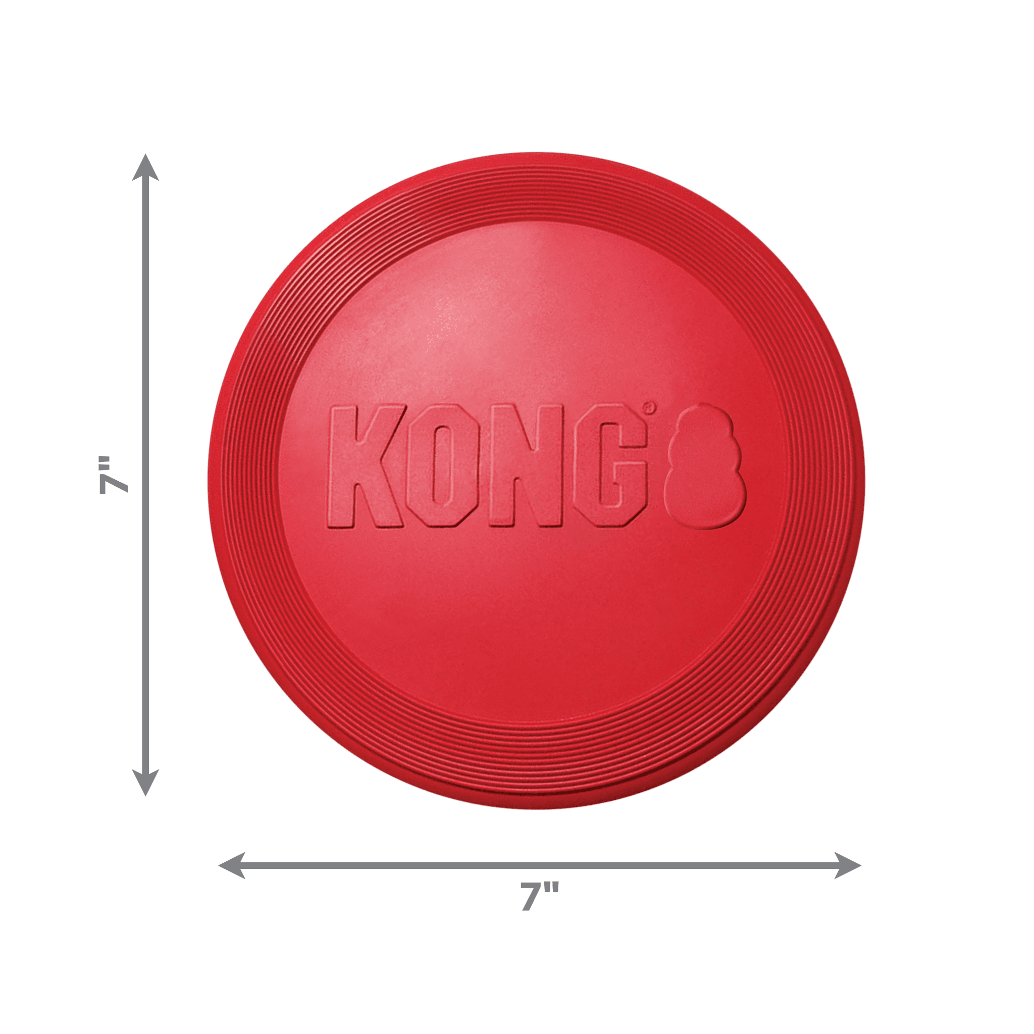 KONG Red Classic Flyer Small Rubber Red