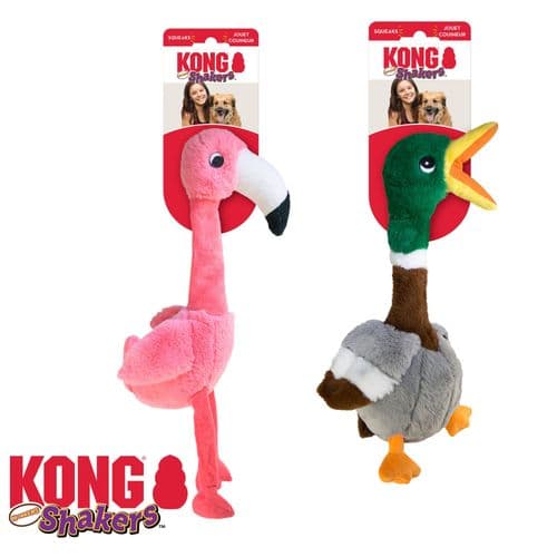 KONG Shaker Honkers Flamingo / Duck Soft Dog Toy Small