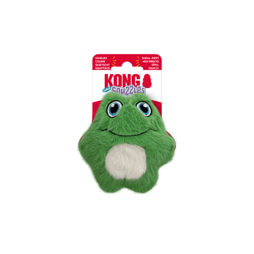 KONG Snuzzles Mini Frog XS Soft Easy Squeak Small Dog Toy - SNZM51E