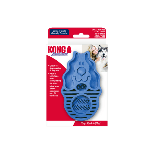 KONG ZoomGroom Boysenberry Lg EU Dog Grooming Brush - ZG2E