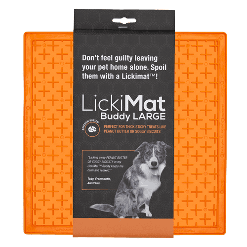 LARGE BUDDY Lickimat Dog Puppy Lick Mat Treat Boredom Buster Dogs & Puppies