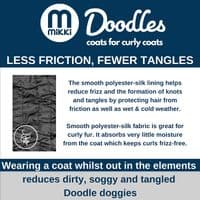 Mikki Overall Silk Lined Doodle Waterproof Coat - Black - Dog walking