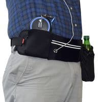 Multi Pocket Sport Bum Bag Belt Black - Great Quality